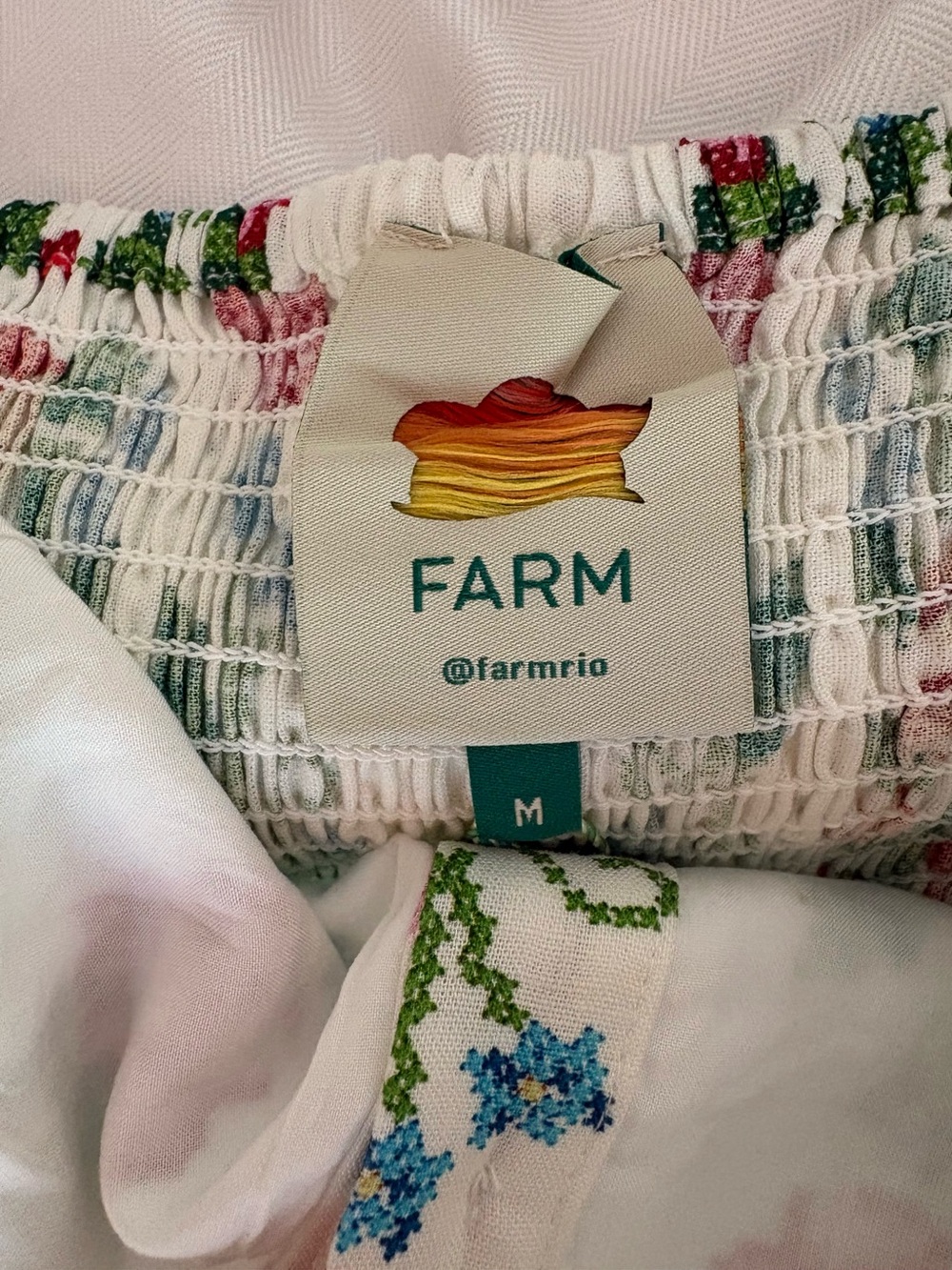 Farm Rio Off-White Tropical Romance Romper Medium NWTs - Picture 5 of 9